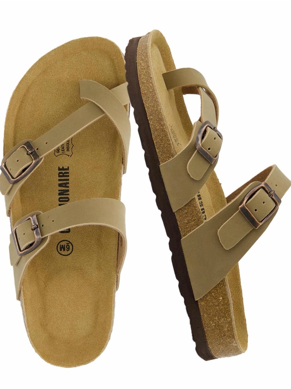 New Cushionaire Luna Cork Footbed Sandals